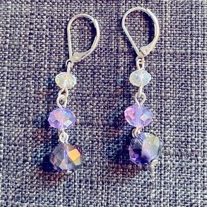 Pretty Sparkle Bead Dangle Earrings